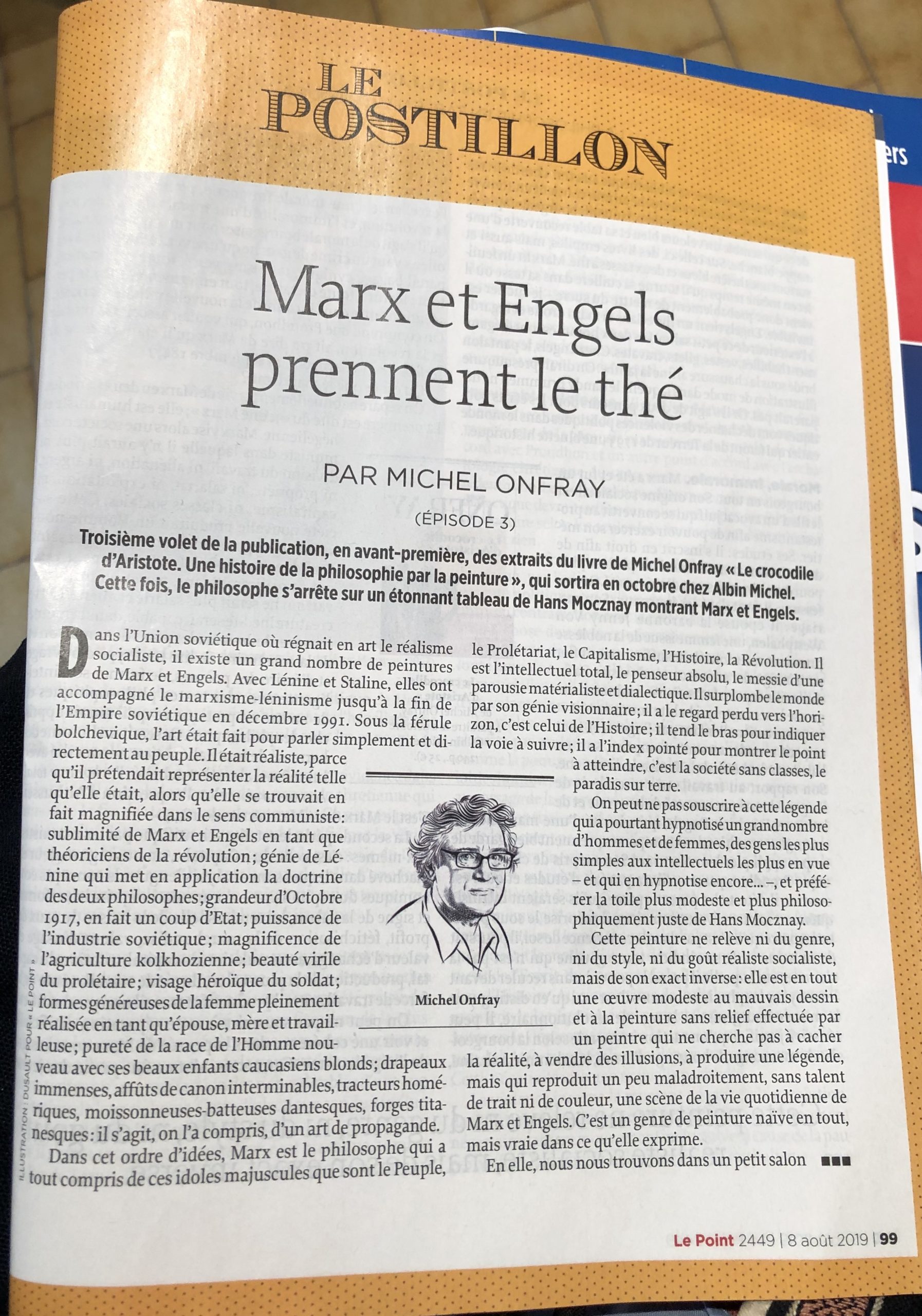Article de M. Onfray sur Marx et Engels